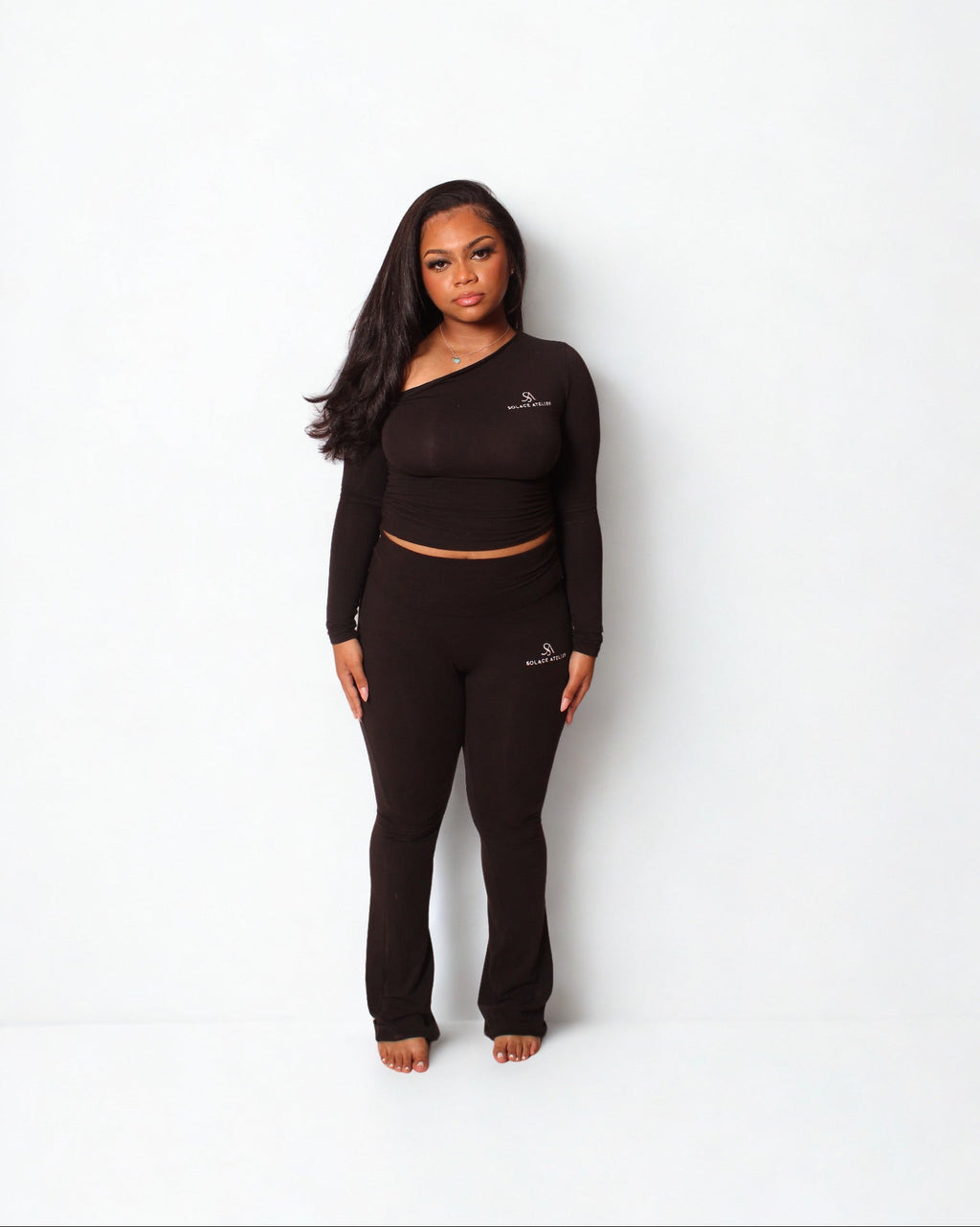 Foldover Aurora Yoga Pant (Obsidian)